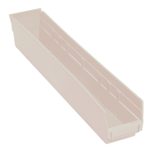Quantum Storage System QSB105IV Bac pour &eacute;tag&egrave;re &eacute;conomique, 4-1/8" la, 4" h x 23-5/8" p, Ivoire