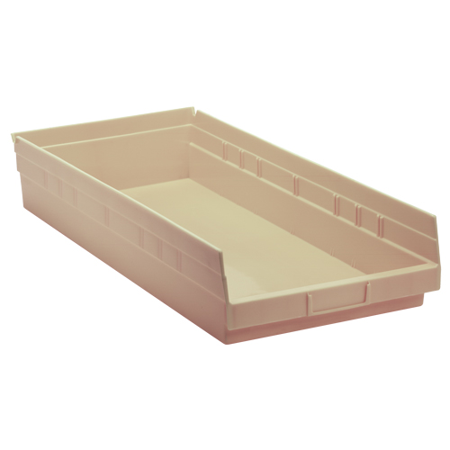 Quantum Storage System QSB116IV Bac pour &eacute;tag&egrave;re &eacute;conomique, 11-1/8" la x 4" H x 23-5/8" p, Ivoire, Capacit&eacute; 60 lb