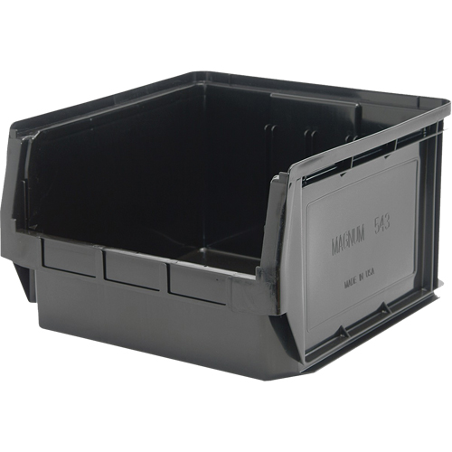 Quantum Storage System QMS543BK Stacking Container, 18.375" W x 18.375" D x 11.875" H, Black