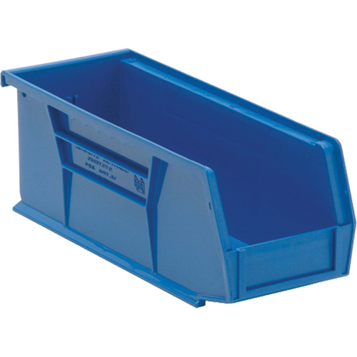 Quantum Storage System QUS224BL Ultra Stack & Hang Bin, 4-1/8" W x 4" H x 10-7/8" D, Blue