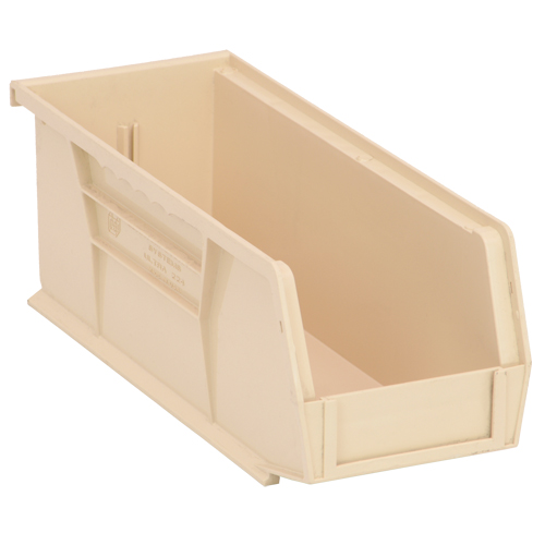 Quantum Storage System QUS224IV Ultra Stack & Hang Bin, 4-1/8" W x 4" H x 10-7/8" D, Ivory