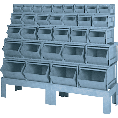 Stackbin 1-31512B2-BLUE Combinaisons de bacs &agrave; assembler, Cap. 1000 lb, 68" la x 19-1/2" p x 55 1/4" h, Bleu
