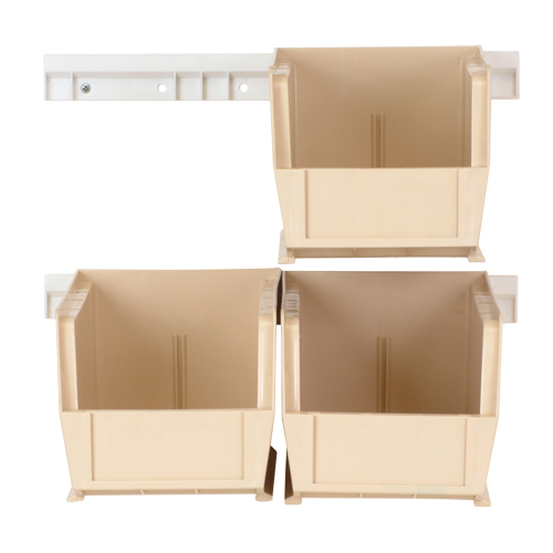 Quantum Storage System HNS230IV Hang-n-Stack Bin Complete Package, 5-1/2" W x 5" H x 10-7/8" D, Ivory