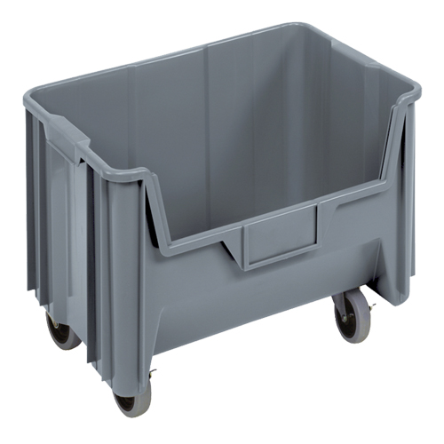 Quantum Storage System QGH705MOBGY Mobile Giant Stack Container, 12-7/16" H x 19-7/8" W x 15-1/4" D, 250 lbs. Capacity, Grey