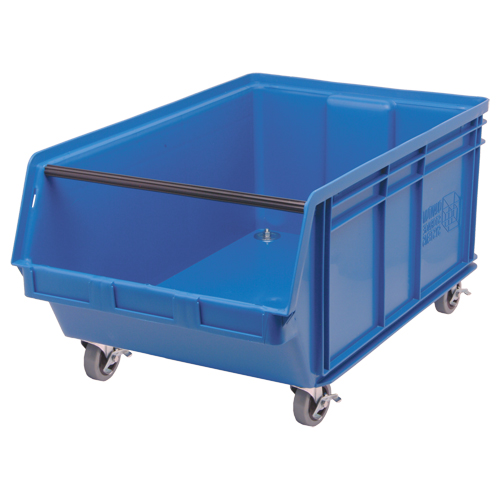 Quantum Storage System QMS843MOBBL Mobile MAGNUM Bin, 14-7/8" H x 18-3/8" W x 29" D, 150 lbs. Capacity, Blue