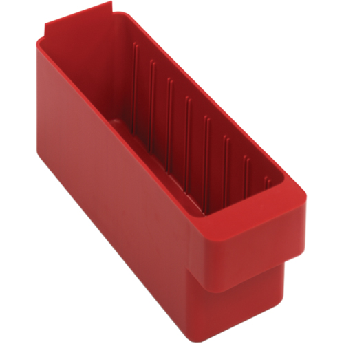 Quantum Storage System QED501RD Bacs-tiroirs Euro, 3-3/4" la x 5" H x 11-5/8" p, Rouge, Capacit&eacute; 40 lb