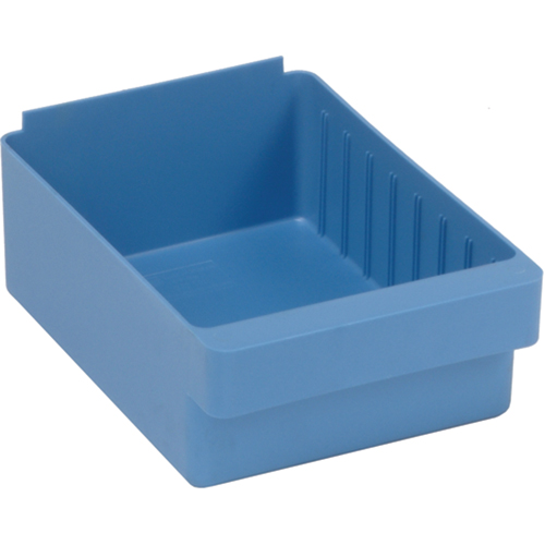 Quantum Storage System QED701BL Euro Drawer Bins, 8-3/8" W x 5" H x 11-5/8" D, Blue, 50 lbs. Capacity
