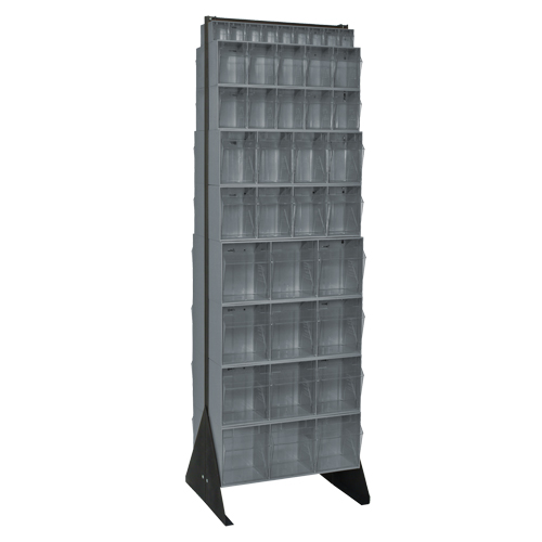 Quantum Storage System QFS270-72GY Tip-Out Bins Stand, 23-5/8" W x 16" D x 75" H, 72 Drawers