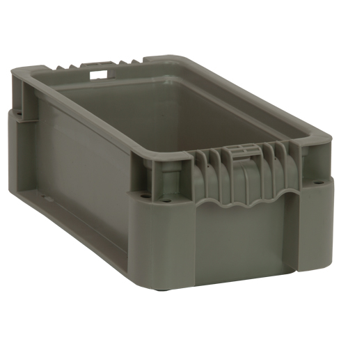 Quantum Storage System RSO1207-5 Collapsible Stacking Container, 7" W x 12" D x 5" H, Grey