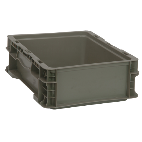 Quantum Storage System RSO1215-5 Collapsible Stacking Container, 15" W x 12" D x 5" H, Grey