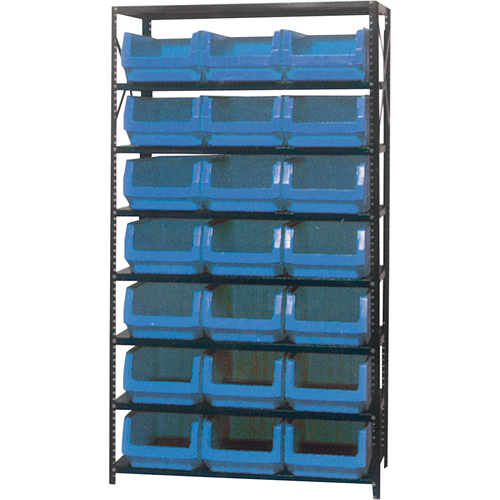  CF073 &eacute;l&eacute;ment de rayonnage avec bacs empilables, Acier, Sans boulons, De base, 42" la x 76" h x 18" p