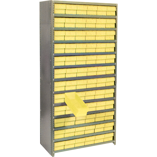  CF103 Euro Drawer Shelf Units, Steel, Boltless, 800 lbs. Capacity, 36" W x 76" H x 12" D