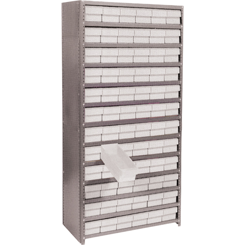  CF161 Euro Drawer Shelf Units, Steel, Boltless, 800 lbs. Capacity, 36" W x 76" H x 12" D