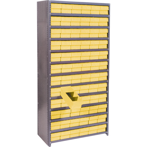 CF107 Euro Drawer Shelf Units, Steel, Boltless, Starter, 36" W x 76" H x 18" D
