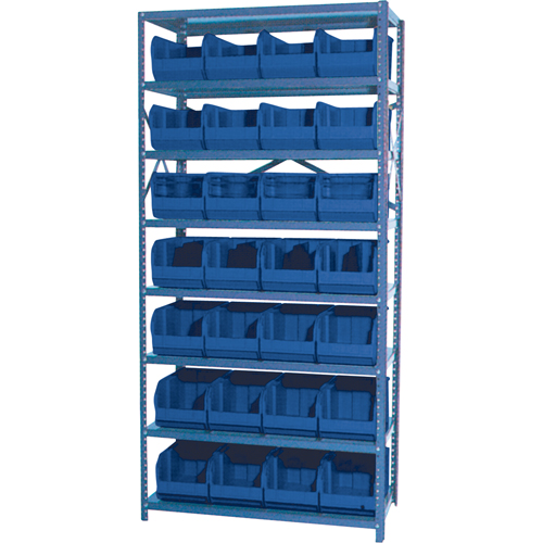  CF123 &eacute;tag&egrave;re de stockage avec bacs-tiroirs Euro, Acier, Sans boulons, Capacit&eacute; 800 lb, 36" la x 76" h x 12" p