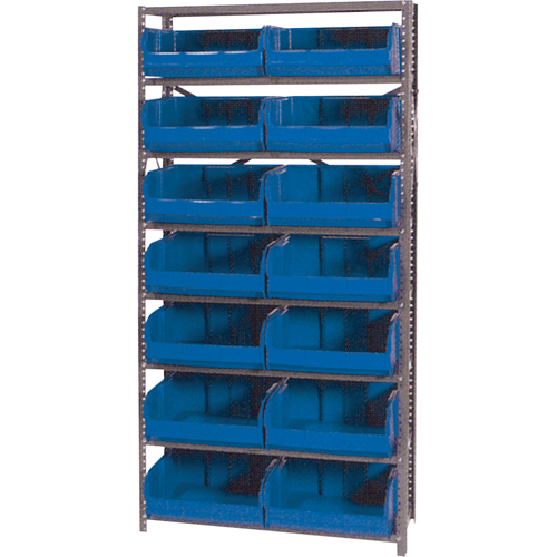  CF128 &eacute;tag&egrave;re de stockage avec bacs-tiroirs Euro, Acier, Sans boulons, De base, 36" la x 76" h x 12" p