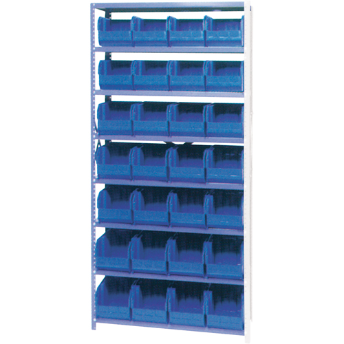  CF140 Storage Shelf Unit with Stacking Bins, Steel, Boltless, 800 lbs. Capacity, 36" W x 76" H x 12" D