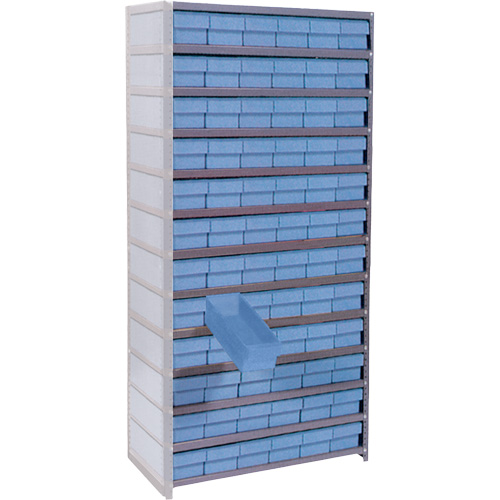  CF159 &eacute;tag&egrave;res avec tiroirs Euro, Acier, Sans boulons, Capacit&eacute; 800 lb, 36" la x 76" h x 12" p