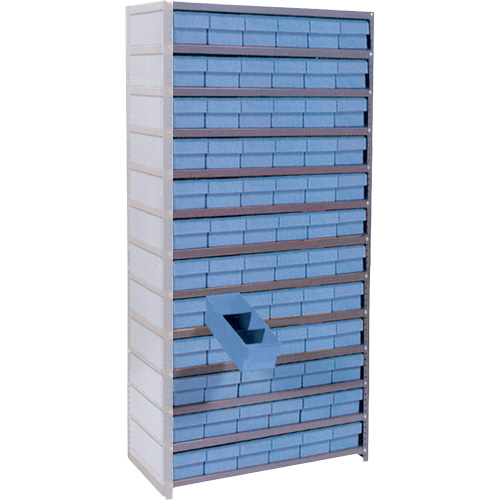  CF163 Euro Drawer Shelf Units, Steel, Boltless, 800 lbs. Capacity, 36" W x 76" H x 18" D