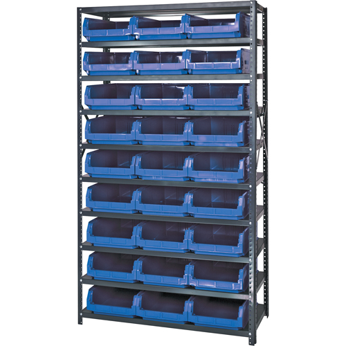  CF185 Shelving Unit with Stacking Bins, Steel, Boltless, Starter, 42" W x 76" H x 18" D