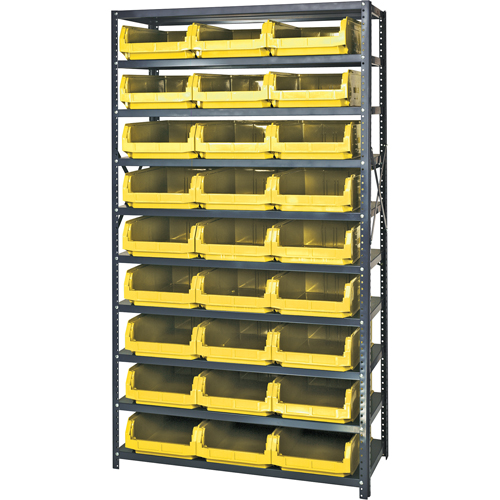  CF186 Shelving Unit with Stacking Bins, Steel, Boltless, Starter, 42" W x 76" H x 18" D