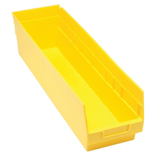 Quantum Storage System QSB206YL Bacs en plastique pour &eacute;tag&egrave;res Store More, 6-5/8" la x 6" H x 23-5/8" p, Jaune, Capacit&eacute; 90 lb