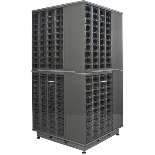 KLETON CF314 KPC-600 Parts Cabinet, Galvanized Steel, 40 Drawers, 18-3/10" x 8-7/10" x 25-3/10", Grey