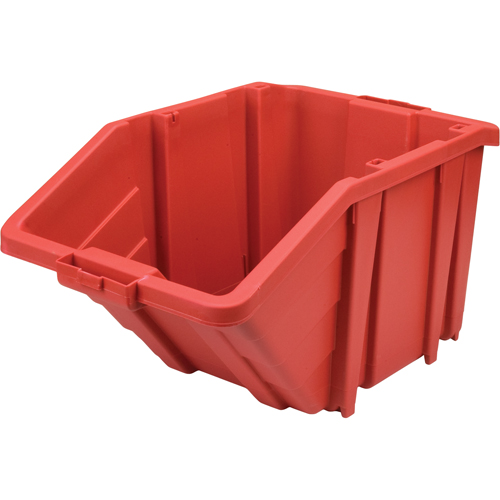 KLETON CF327 Bac g&eacute;ant en plastique, 15-1/2" la x 13" H x 25" p, Rouge, Capacit&eacute; 200 lb
