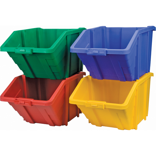 KLETON CF328 Jumbo Plastic Bin, 15-1/2" W x 13" H x 25" D, Blue, 200 lbs. Capacity