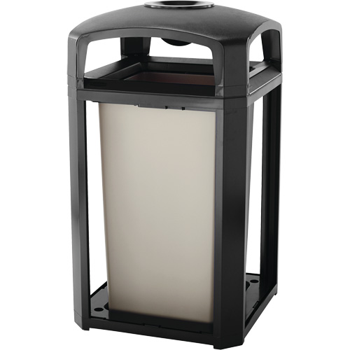 Rubbermaid FG397501BLA Cendrier et corbeille pour d&eacute;chets de s&eacute;rie classique de s&eacute;rie Landmark, Plastique, Capacit&eacute; 50 gal. US, Hauteur 46-1/2"