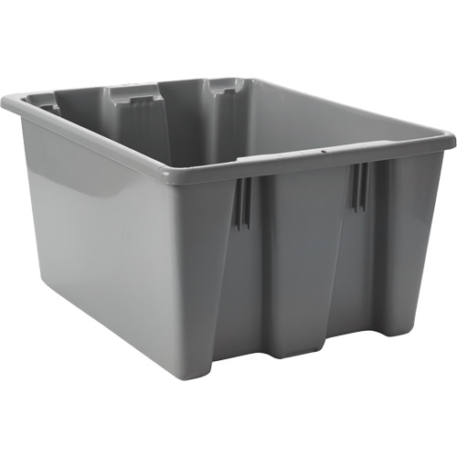 Rubbermaid FG172100GRAY Stack & Nest Palletote Box, 10" x 15.5" x 19.5", Grey