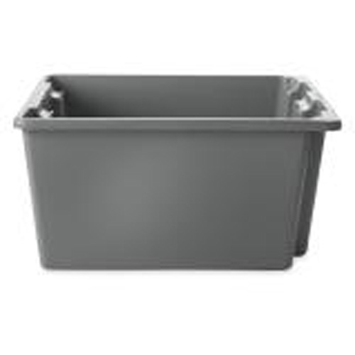 Rubbermaid FG172100GRAY Stack & Nest Palletote Box, 10" x 15.5" x 19.5", Grey