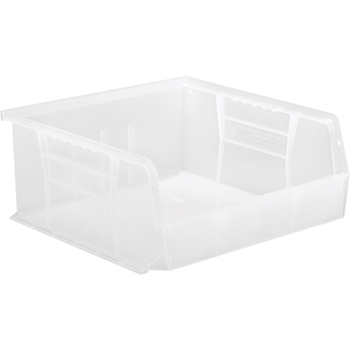 Quantum Storage System QUS235CL Clear-View Ultra Stack & Hang Bin, 11" W x 5" H x 10-7/8" D, Clear