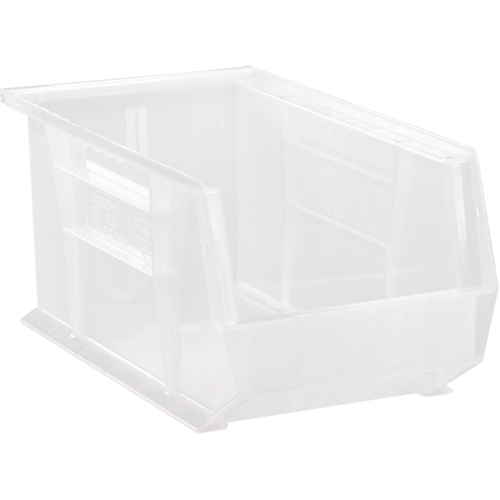 Quantum Storage System QUS240CL Clear-View Ultra Stack & Hang Bin, 8-1/4" W x 7" H x 14-3/4" D, Clear