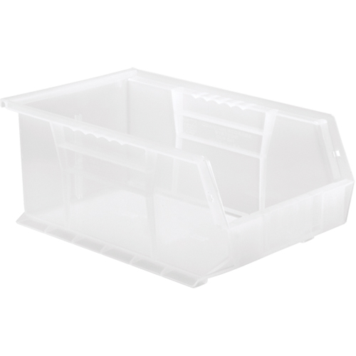 Quantum Storage System QUS241CL Clear-View Ultra Stack & Hang Bin, 8-1/4" W x 6" H x 13-5/8" D, Clear