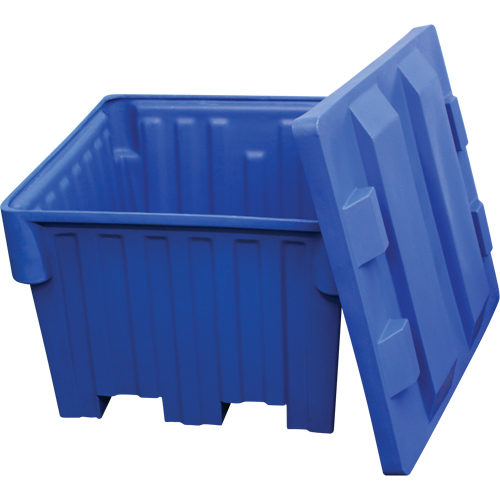 Techstar Plastics Inc 4800-TUB-BLUE Nesting Forklift Bin, 42" W x 48" D x 30" H, Blue