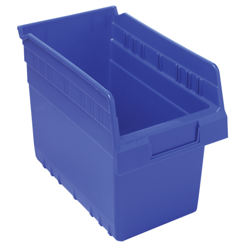 Quantum Storage System QSB802BL Store-Max Shelf Bins, 6-5/8" W x 8" H x 11-5/8" D, Blue, 44 lbs. Capacity