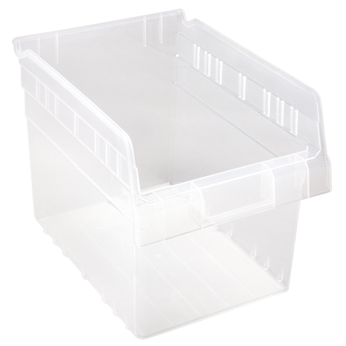 Quantum Storage System QSB807CL Store-Max Shelf Bins, 8-3/8" W x 8" H x 11-5/8" D, Clear, 44 lbs. Capacity