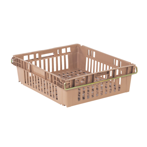 Orbis 5935016 Contenant en plastique empilable Stack-N-Nest pour l'agriculture, 20,3" x 24" x 6,8", Beige