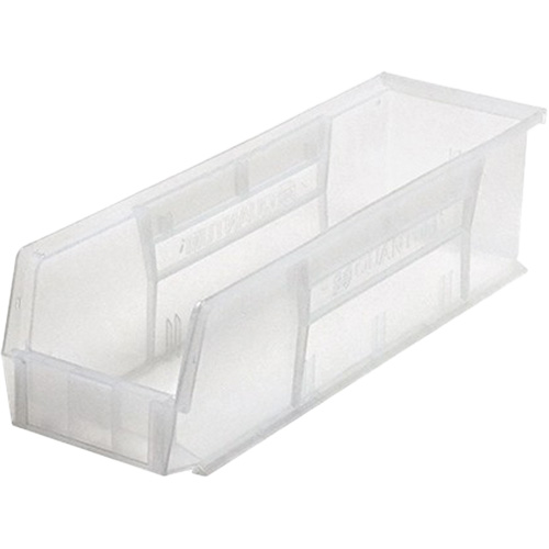 Quantum Storage System QUS238CL Ultra Stack & Hang Bin, 17-7/8" W x 5" H x 5-1/2" D, Clear