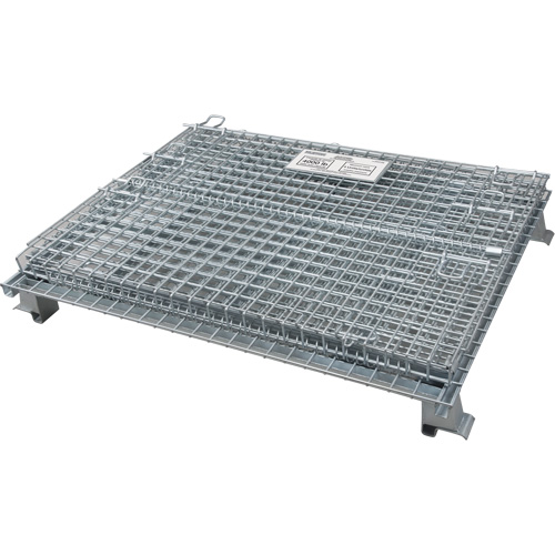 KLETON CG021 Conteneur repliable en m&eacute;tal grillag&eacute;, 40" la x 48" p x 42" h, Capacit&eacute; de 4000 lb