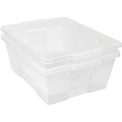 Quantum Storage System LC191507CL Contenant avec loquets en plastique,  la x 21" p x 7,75" h, Transparent