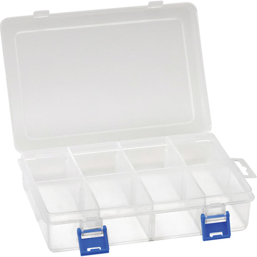 Quantum Storage System QB400 Boîte &agrave; compartiments en plastique, 5,5" la x 7,75" p x 1,75" h, 8 compartiments