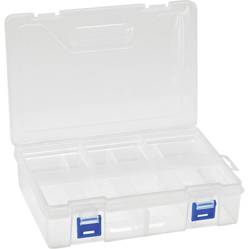 Quantum Storage System QB600 Boîte &agrave; compartiments en plastique, 6,25" la x 9,25" p x 2,2" h, 8 compartiments