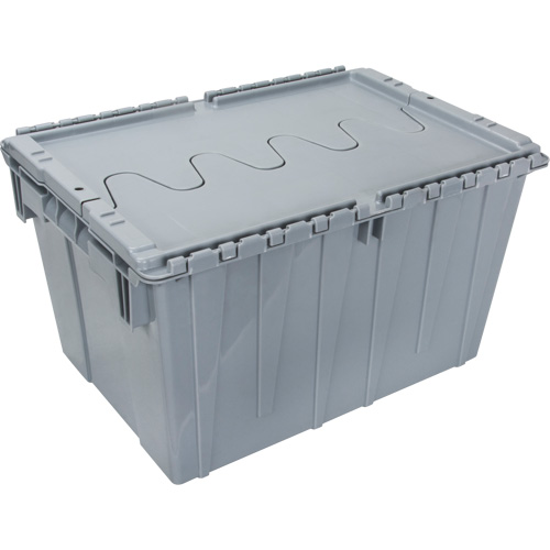 KLETON CG125 Contenant de distribution en plastique avec dessus basculant, 21,65" x 15,5" x 12,5", Gris