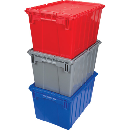 KLETON CG127 Contenant de distribution en plastique avec dessus basculant, 21,65" x 15,5" x 12,5", Bleu