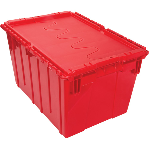 KLETON CG126 Contenant de distribution en plastique avec dessus basculant, 21,65" x 15,5" x 12,5", Rouge