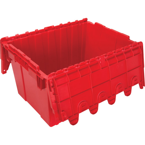 KLETON CG126 Contenant de distribution en plastique avec dessus basculant, 21,65" x 15,5" x 12,5", Rouge