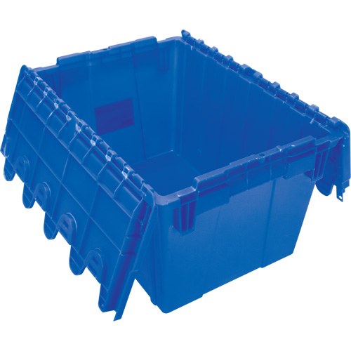 KLETON CG127 Contenant de distribution en plastique avec dessus basculant, 21,65" x 15,5" x 12,5", Bleu