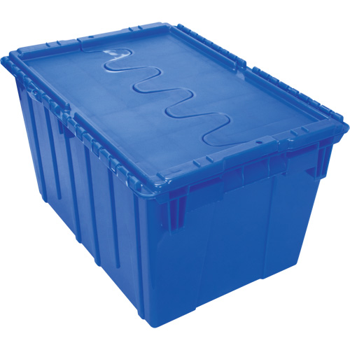 KLETON CG127 Contenant de distribution en plastique avec dessus basculant, 21,65" x 15,5" x 12,5", Bleu